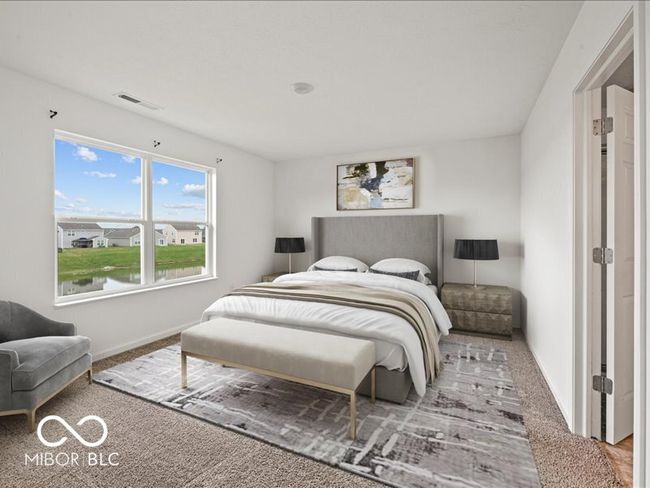 Virtually staged primary bedroom | Image 19