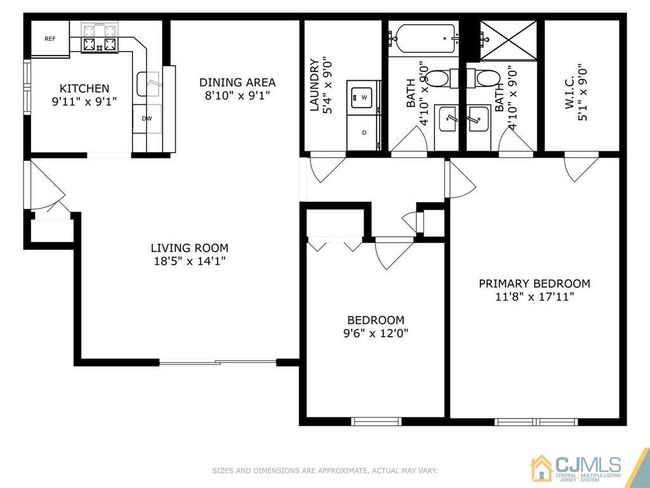 1 - 1401 Commons At Kingswood Dr, Townhouse with 2 bedrooms, 2 bathrooms and null parking in East Brunswick NJ | Image 24