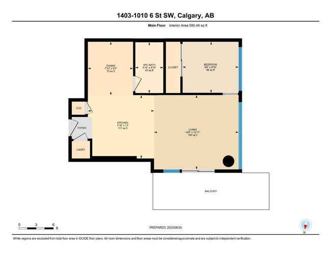 1403 - 1010 6 St Sw, Condo with 1 bedrooms, 1 bathrooms and 1 parking in Calgary AB | Image 29
