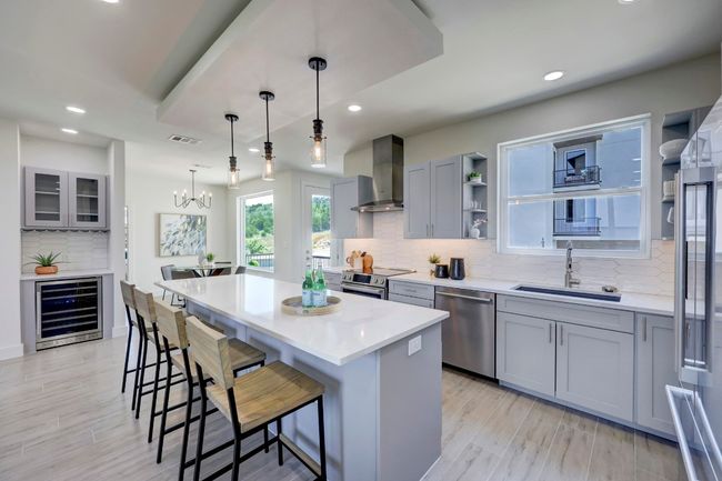 #921, NOTICE DRYBAR AND CABINETS AND WINE GLASS HOLDER UNDER CABINETS. | Image 14