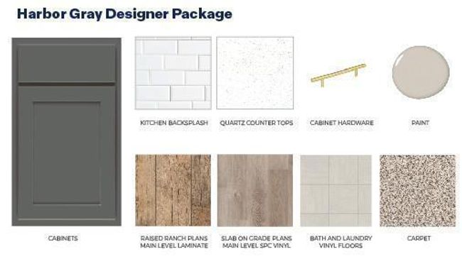 Designer inspired Harbor Gray interior package featured in this home. | Image 47