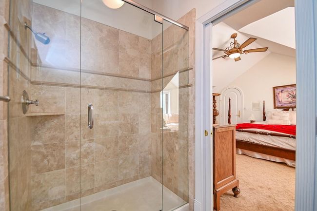 Upstairs second master shower has large shower stall. | Image 35