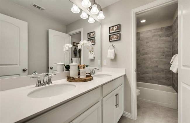 Upgraded secondary bathroom *Photos of furnished model. Not actual home. Representative of floor plan. Some options and features may vary | Image 22
