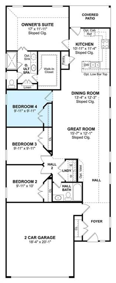 The Leopold floor plan by K. Hovnanian Homes. 1st Floor shown. *Prices, plans, dimensions, features, specifications, materials, and availability of homes or communities are subject to change without notice or obligation. | Image 3