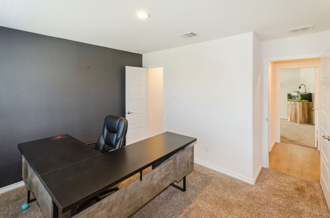 Office with light carpet, baseboards, and recessed lighting | Image 22