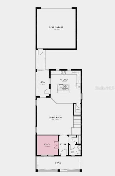 Structural options added: Bed 3 in place of loft and study in place of flex room. | Image 2