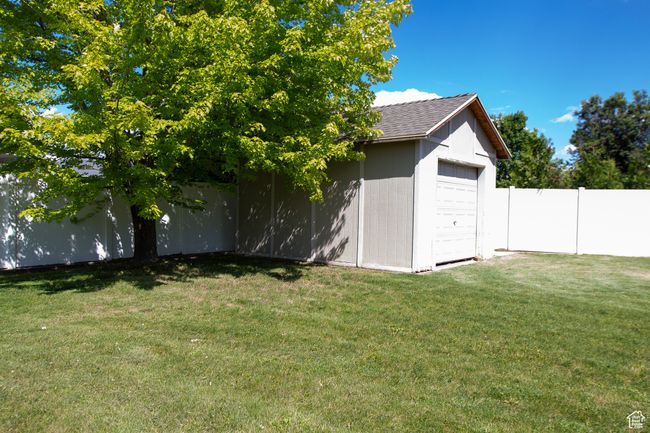 View of yard with shed | Image 34