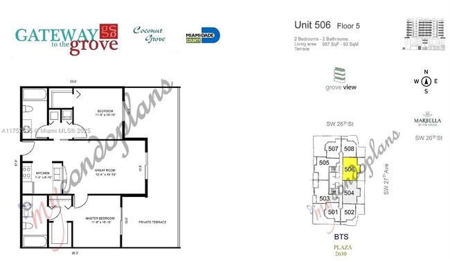 APT-506 - 2600 Sw 27 Th Ave, Condo with 2 bedrooms, 2 bathrooms and null parking in Miami FL | Image 4