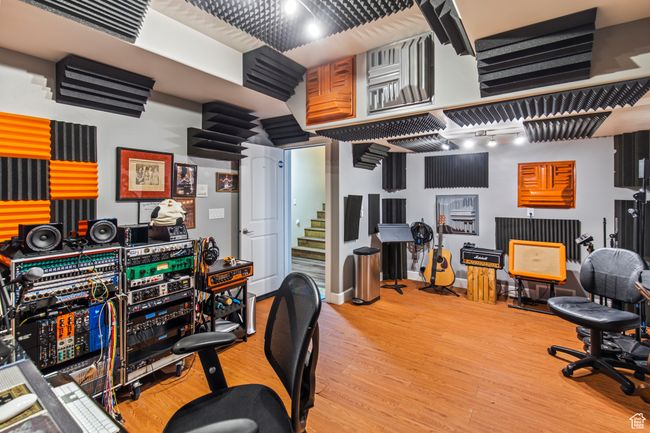 Home office featuring light hardwood / wood-style flooring | Image 73