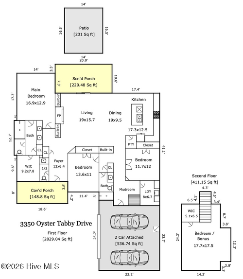3350 Oyster Tabby Dr, Wilmington, NC, 28412-6013 | Card Image