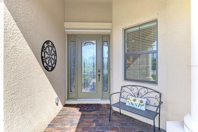 Leaded Glass Door w/2-Side Glass Panels | Image 12