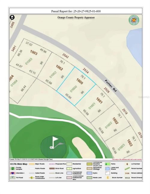 1600-2534 Putter Rd, Zellwood, FL, 32798-9727 | Card Image