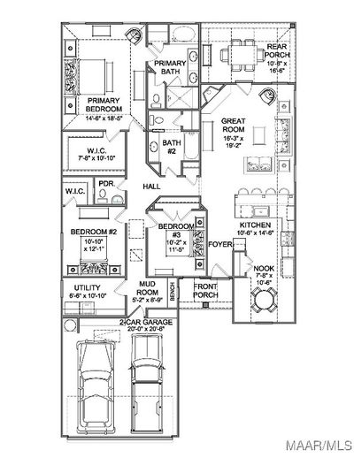 9564 Dakota Drive, House other with 3 bedrooms, 2 bathrooms and null parking in Pike Road AL | Image 3