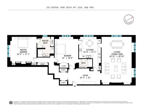 2204-150 Central Park S, New York, NY, 10019-1566 | Card Image