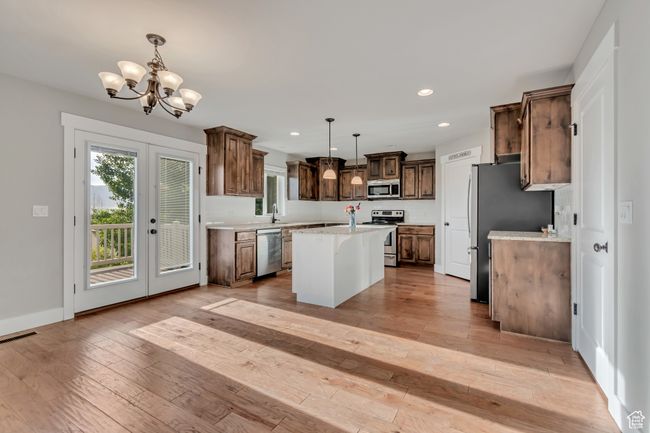 Kitchen/Dining, hardwood floors. | Image 4
