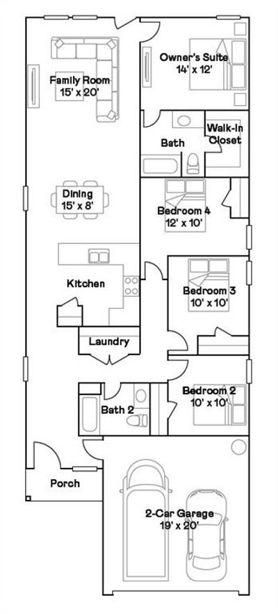 16615 Trembling Aspen Lane, House other with 4 bedrooms, 2 bathrooms and null parking in New Caney TX | Image 2