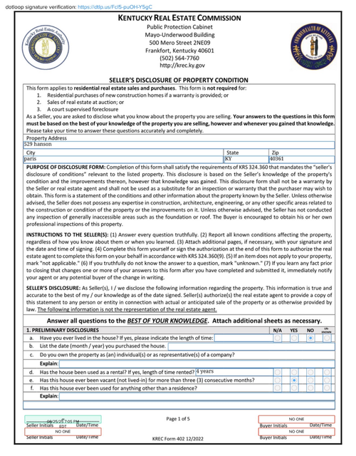 529 Hanson St, Paris, KY, 40361-1417 | Card Image