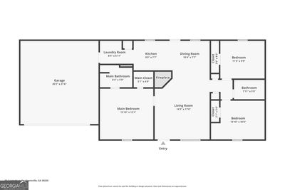 66 Canterbury Drive, House other with 3 bedrooms, 2 bathrooms and null parking in Grantville GA | Image 2