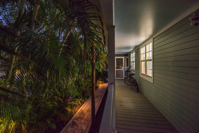 Walkway and Side Porch at Twilight | Image 24