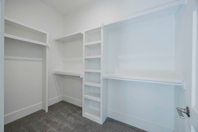 Walk in closet with dark colored carpet | Image 29