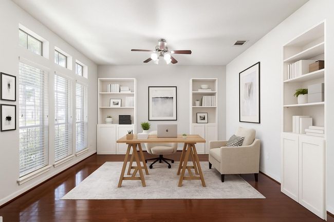 First floor study on the left upon entrance into home that can be utilized in many ways including an office space or formal living. Virtually staged to show versatility of design. | Image 4