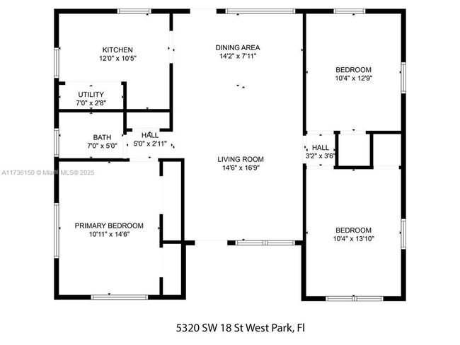 5320 Sw 18 Th St, House other with 3 bedrooms, 1 bathrooms and null parking in West Park FL | Image 26