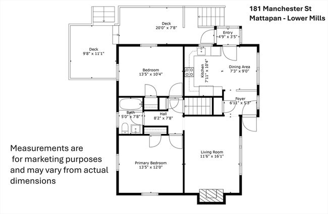 181 Manchester St, House other with 2 bedrooms, 1 bathrooms and 1 parking in Boston MA | Image 26