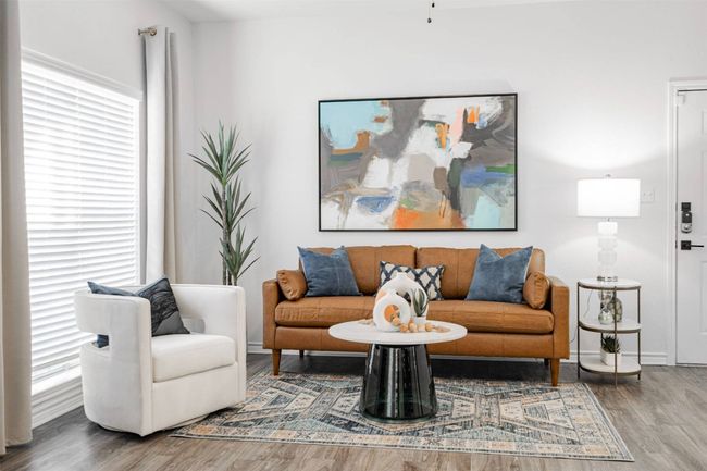 Living room with wood-type flooring | Image 24