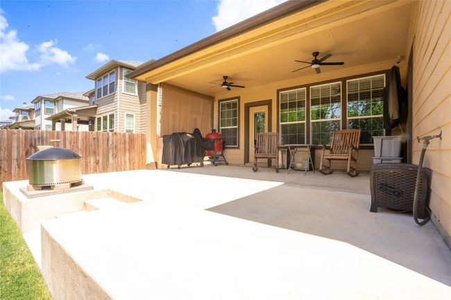 View of patio / terrace with ceiling fan and area for grilling | Image 25