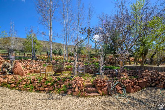View of yard featuring a mountain view | Image 8
