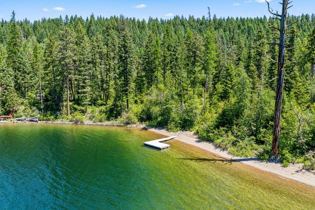 Aerial view of a forest and Swan Lake Shoreline | Image 41
