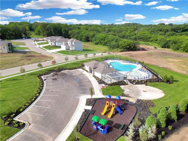 Bird's eye view of a pool and a heavily wooded area | Image 21