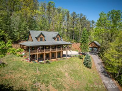 House and detached garage drone photo | Image 2