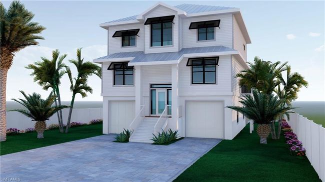 Rendering of a View of front of house with a front lawn and a garage VIRTUALLY EDITED | Image 5