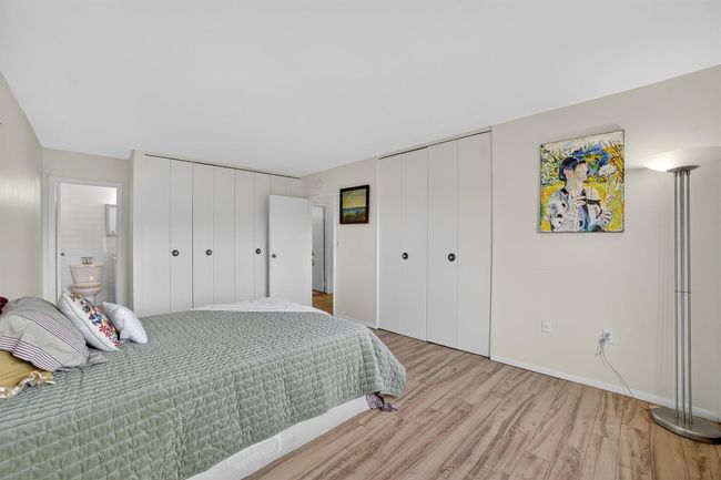 Bedroom with multiple closets and light wood-style floors | Image 28