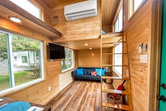 Sunroom / solarium with a wall mounted air conditioner | Image 19