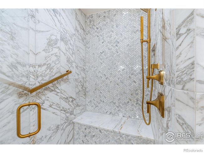 Remodeled Primary Bath in 2024 with Marble and Brass Fixtures | Image 19