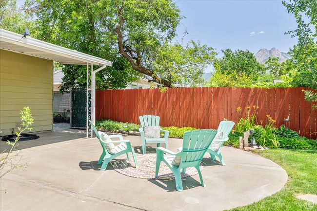 View of patio / terrace with a mountain view | Image 45
