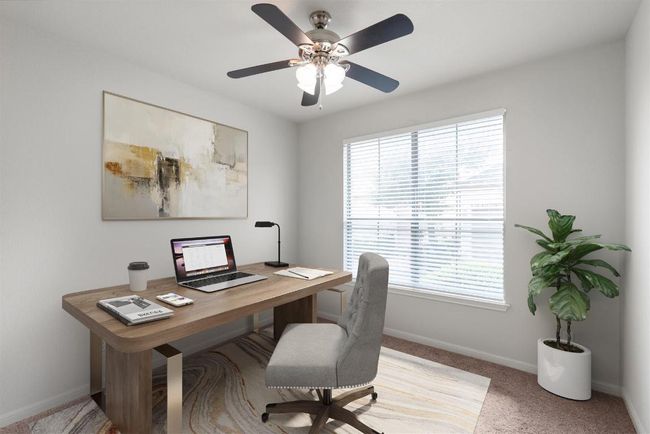Secondary bedroom #1 in the back of the home - ideal for office or bedroom. | Image 6