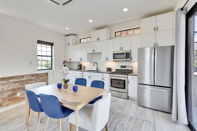 Dining space with light wood-type flooring and recessed lighting | Image 23