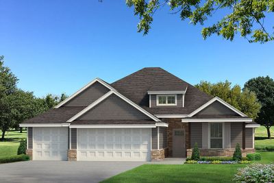 Craftsman-style home featuring a garage and a front lawn | Image 1