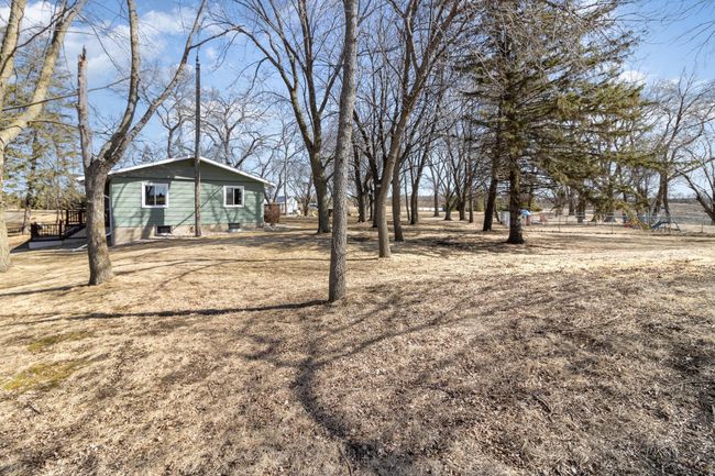 Spacious side yard. Property has beautiful gardens that attract monarch butterflies! | Image 24
