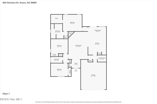 664 Ventana Dr, Evans, GA, 30809-7464 | Card Image