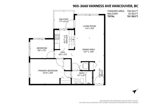 905-3660 Vanness Ave, Vancouver, BC, V5R6H8 | Card Image