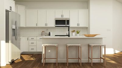 (*Photo of rendering, actual homes colors and finishes will vary) Modern and functional, the kitchen is sure to impress. | Image 1