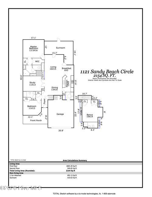 1121 Sandy Beach Cir, Leland, NC, 28451-7697 | Card Image