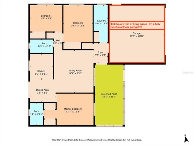 440 Square feet of heated & cooled living space OR a fully functional 2 car garage!!!!! | Image 5