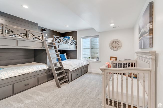 Bedroom with carpet floors and recessed lighting | Image 57