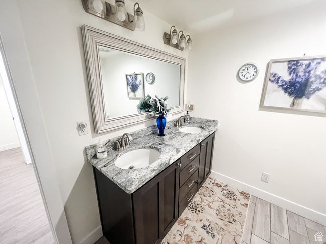Basement Bathroom Double Vanity Sinks | Image 51