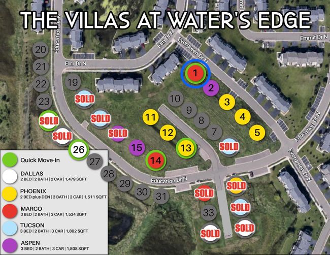 Villas at Waters Edge Availability Plat. Verify availability as this changes daily | Image 13